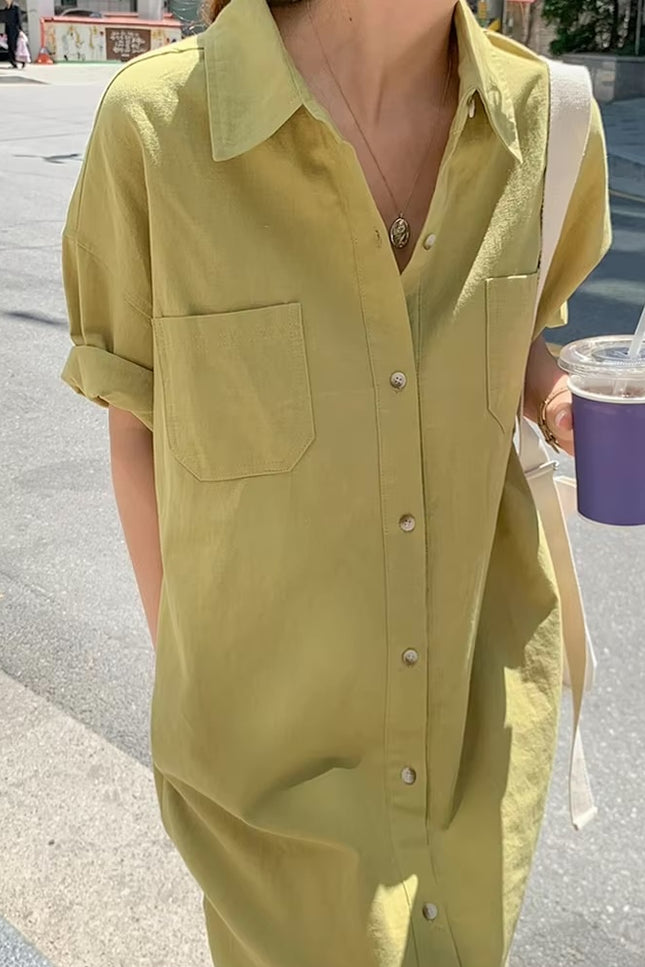 Effortless Loose Fit Shirt Dress