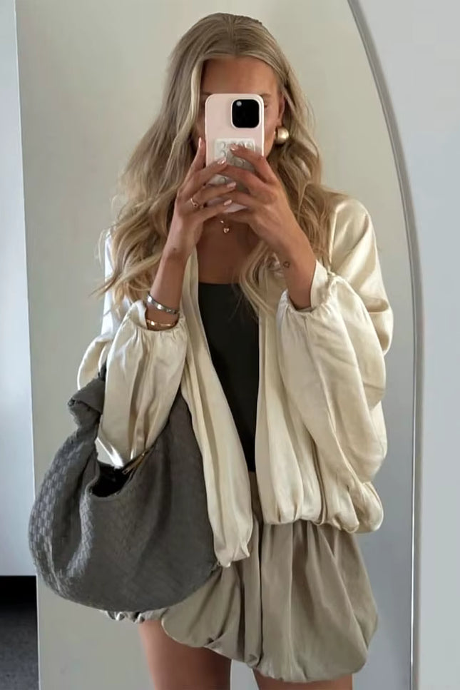 Oversized Pleated Jacket