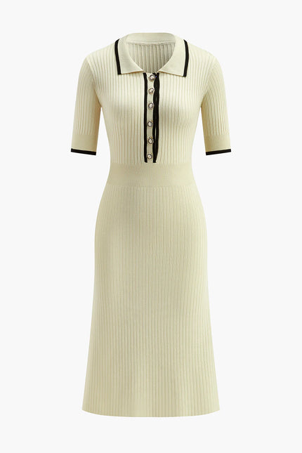 Polo Knit Midi Dress