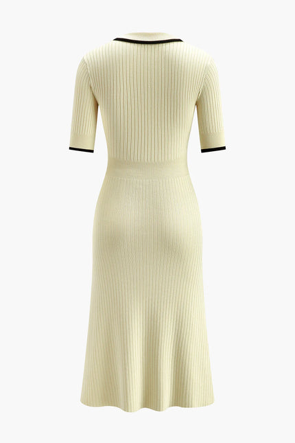 Polo Knit Midi Dress