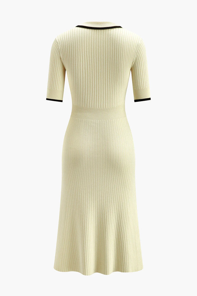 Polo Knit Midi Dress