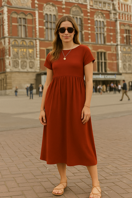Elegant Maxi Dress with Side Pockets