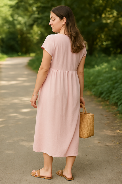 Elegant Maxi Dress with Side Pockets