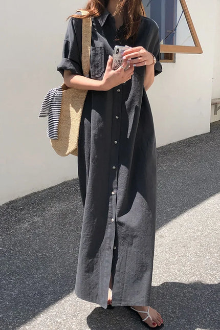 Effortless Loose Fit Shirt Dress