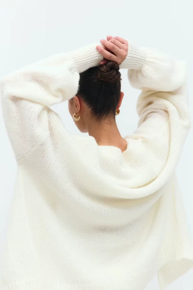 V-Neck Knit Cardigan