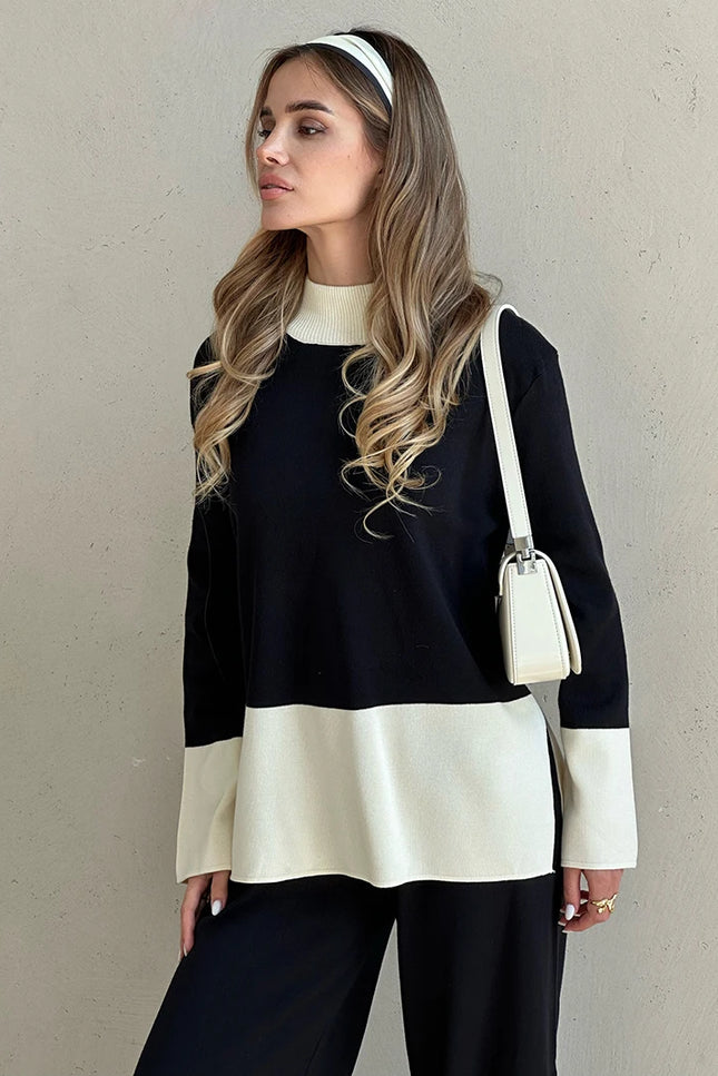 Elegant Knitted Two-Piece Set - One Size (S-L)