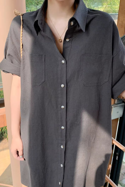 Effortless Loose Fit Shirt Dress