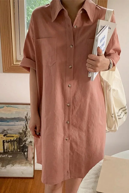 Effortless Loose Fit Shirt Dress