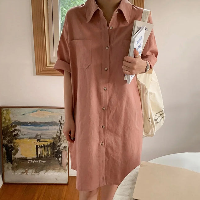 Effortless Loose Fit Shirt Dress