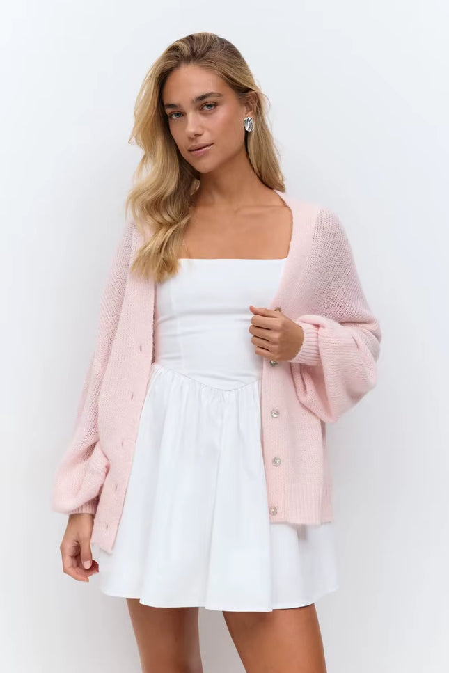 V-Neck Knit Cardigan