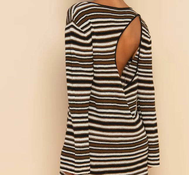 Striped Knit Mini Dress