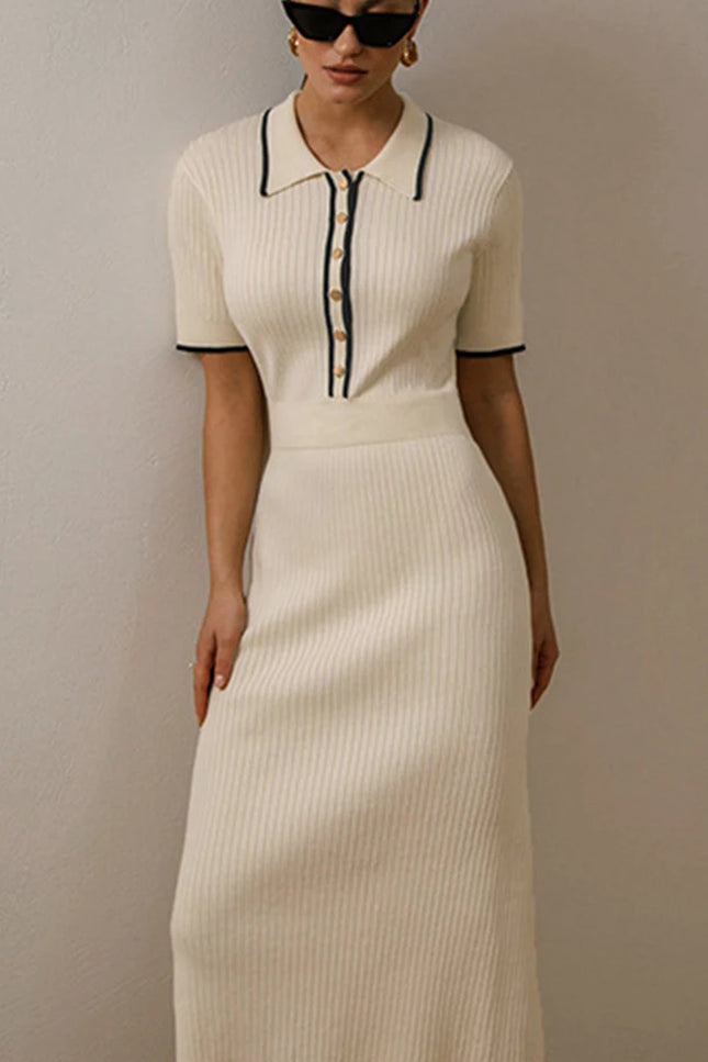 Polo Knit Midi Dress