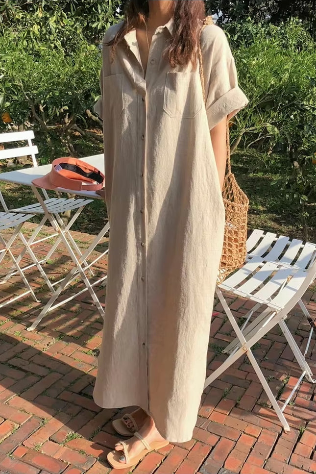 Effortless Loose Fit Shirt Dress