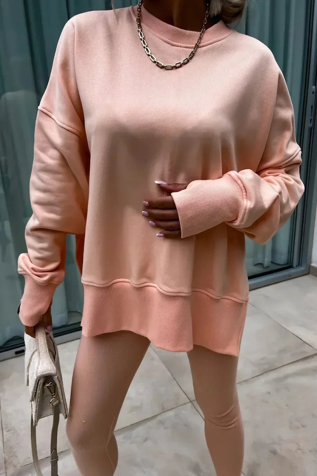 Two-Piece Knitted Lounge Set - Orange