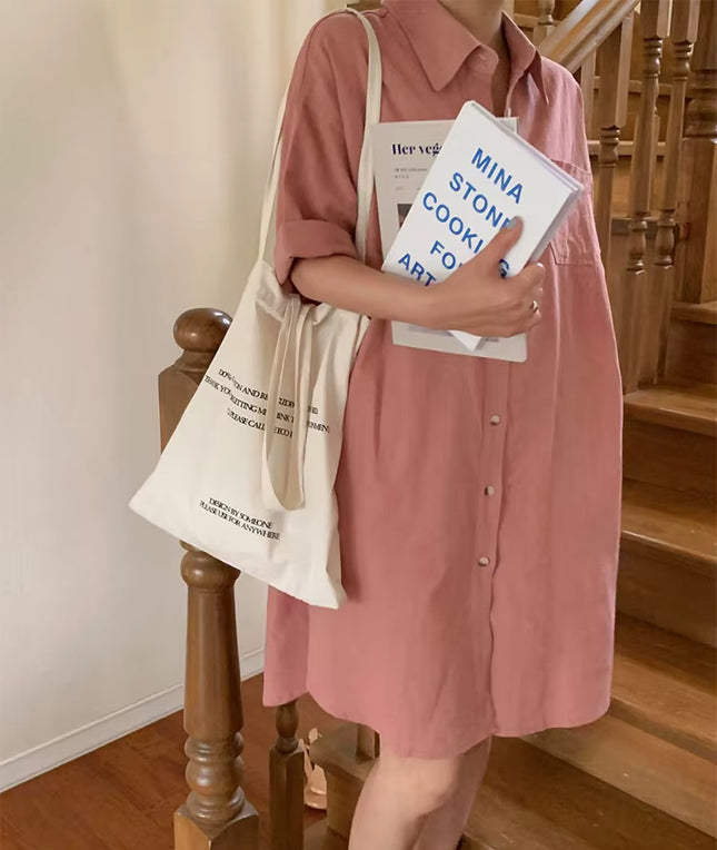 Effortless Loose Fit Shirt Dress