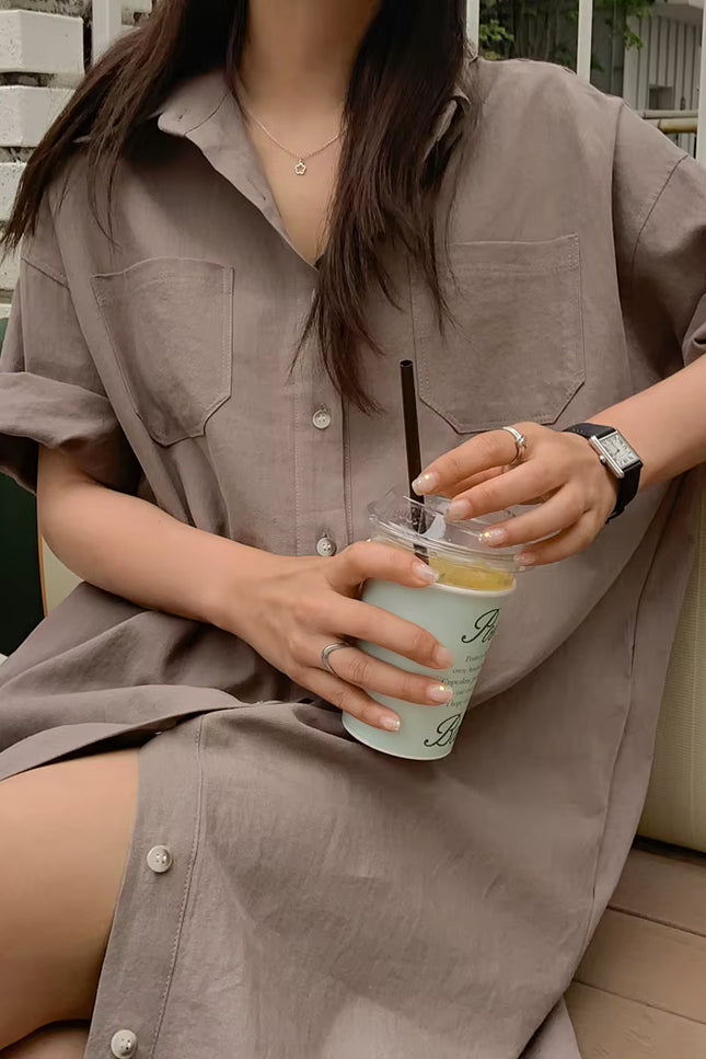 Effortless Loose Fit Shirt Dress
