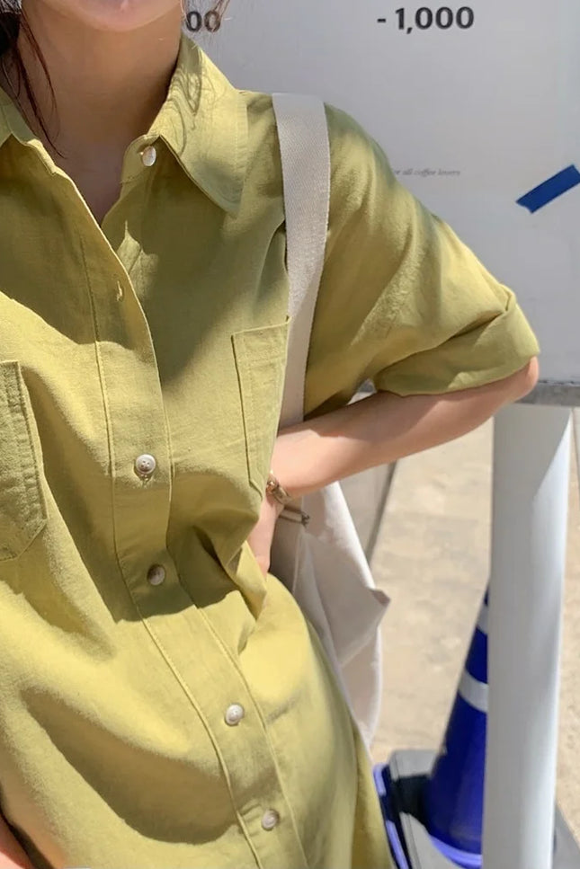 Effortless Loose Fit Shirt Dress