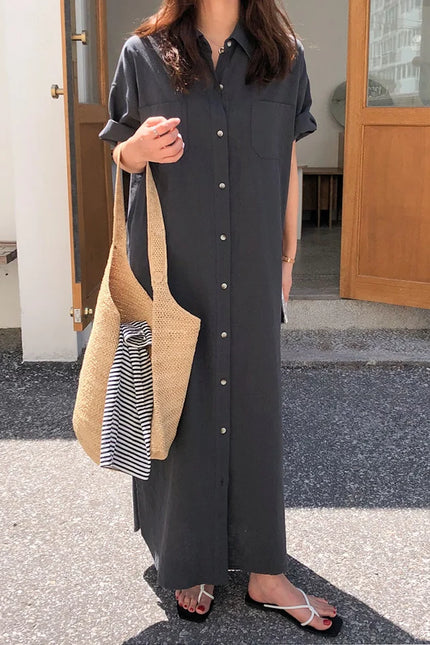 Effortless Loose Fit Shirt Dress