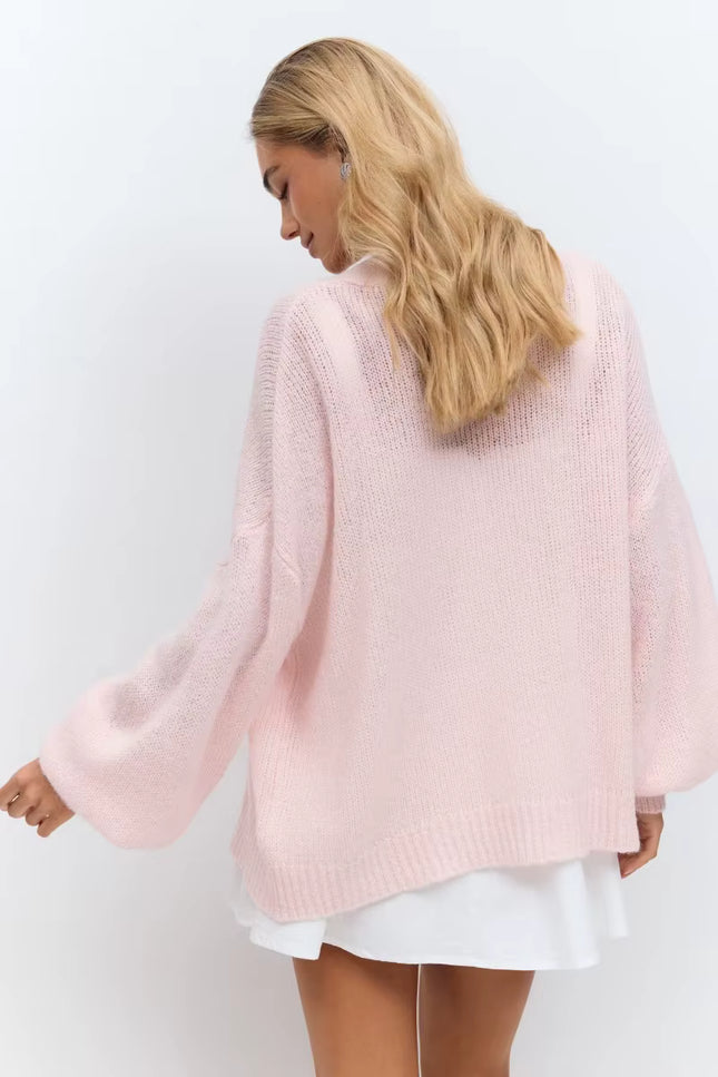 V-Neck Knit Cardigan