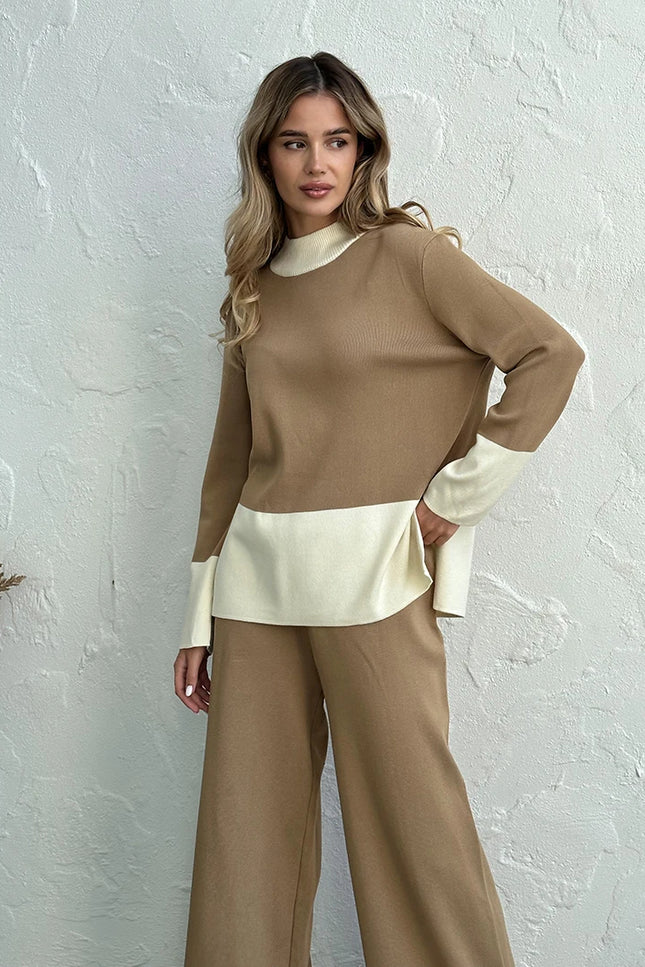 Elegant Knitted Two-Piece Set - One Size (S-L)