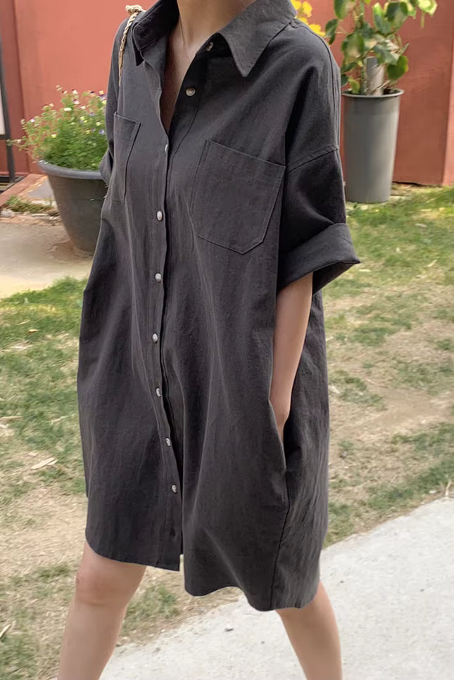 Effortless Loose Fit Shirt Dress