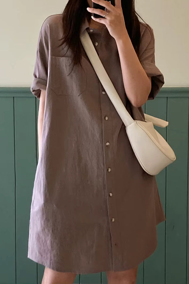 Effortless Loose Fit Shirt Dress