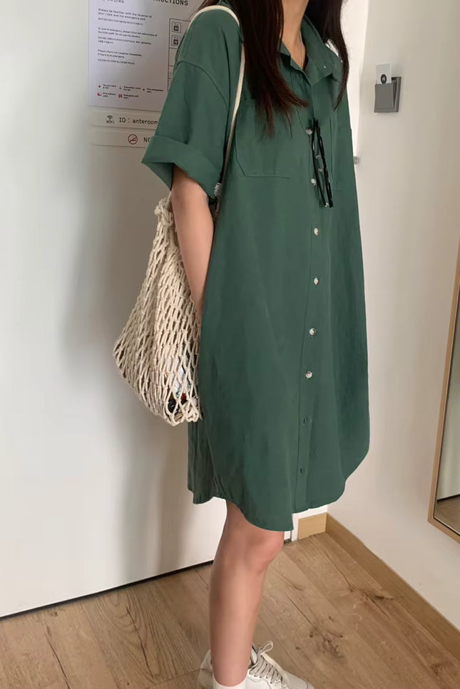 Effortless Loose Fit Shirt Dress