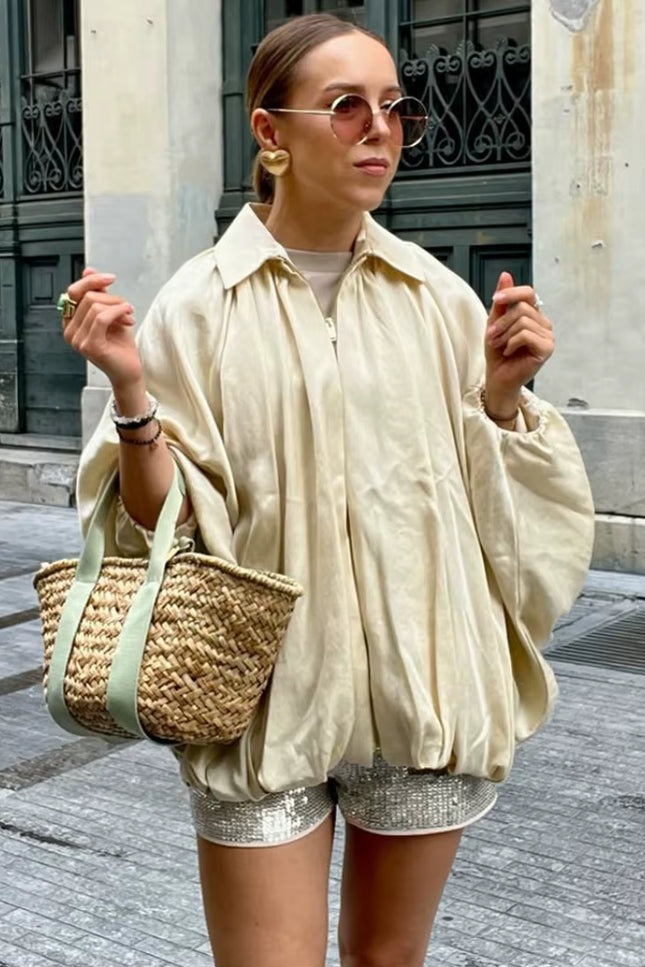 Oversized Pleated Jacket