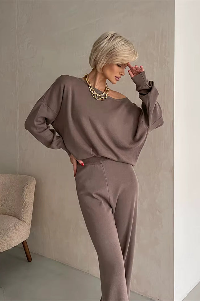 Elegant Loungewear Knitted 2 Piece Set