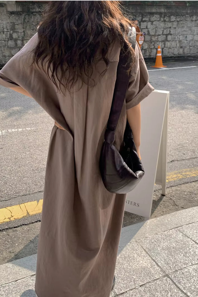 Effortless Loose Fit Shirt Dress