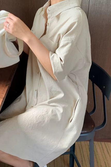 Effortless Loose Fit Shirt Dress