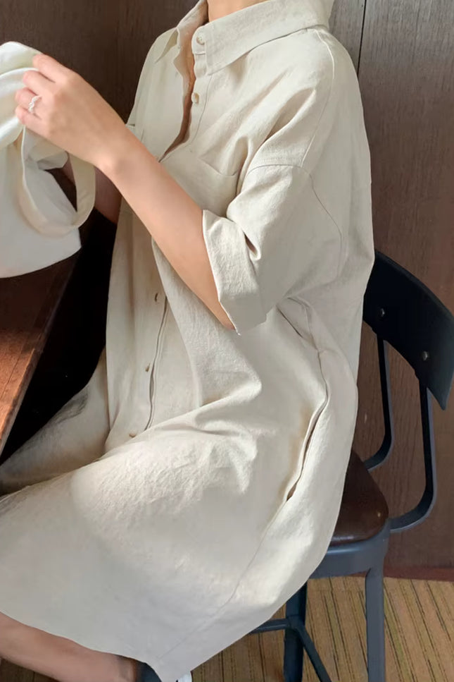 Effortless Loose Fit Shirt Dress