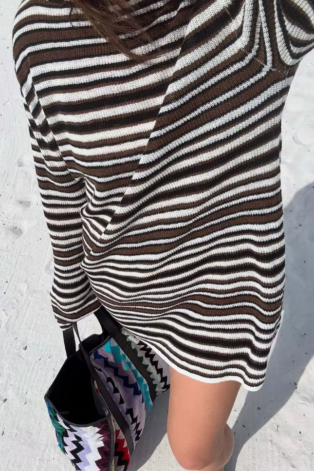 Striped Knit Mini Dress