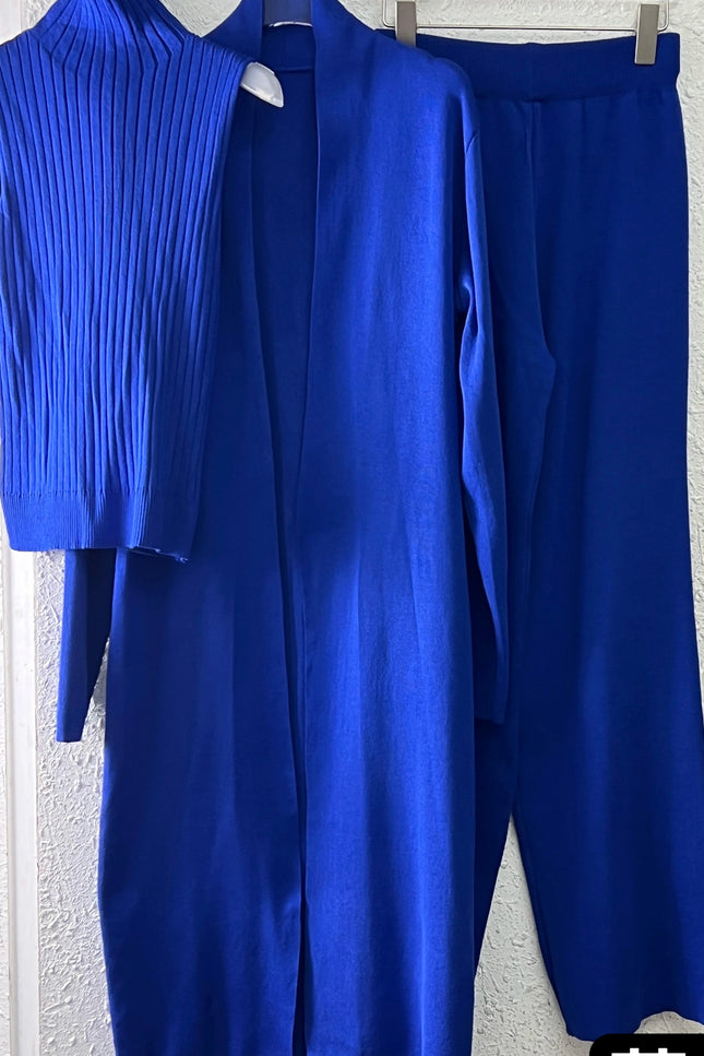 3 Piece Knitted Loungewear Set - One Size (S-L)