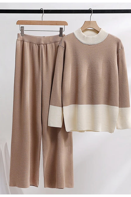 Elegant Knitted Two-Piece Set - One Size (S-L)