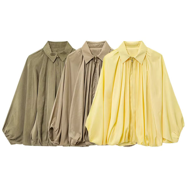 Oversized Pleated Jacket