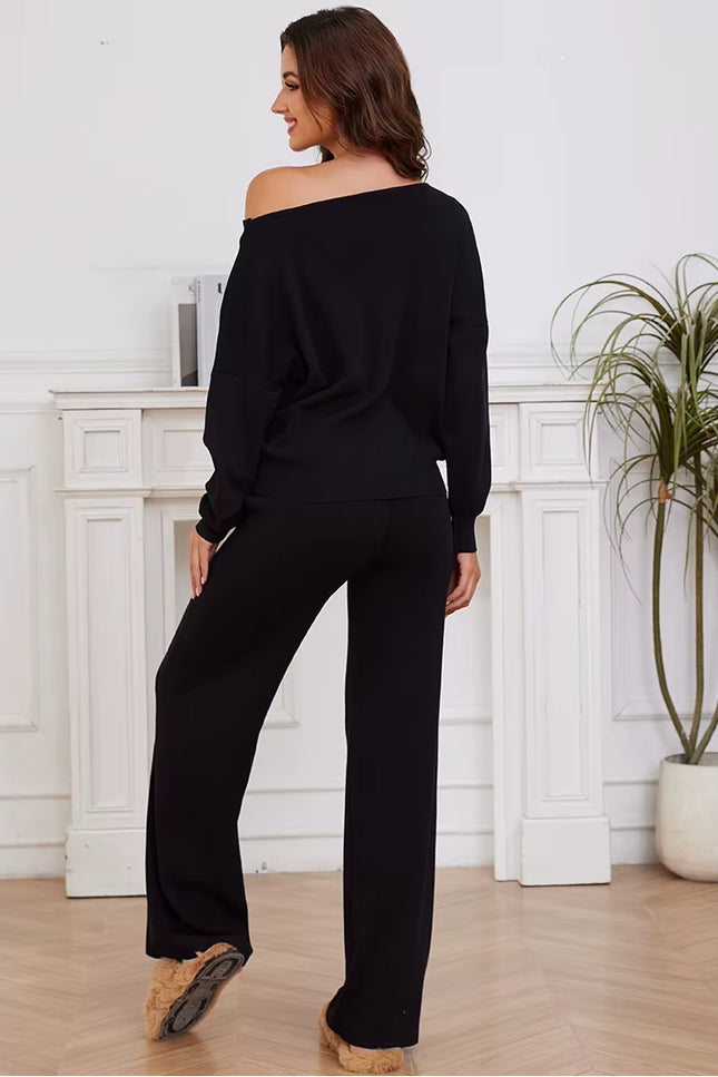 Elegant Loungewear Knitted 2 Piece Set