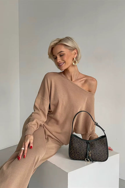 Elegant Loungewear Knitted 2 Piece Set