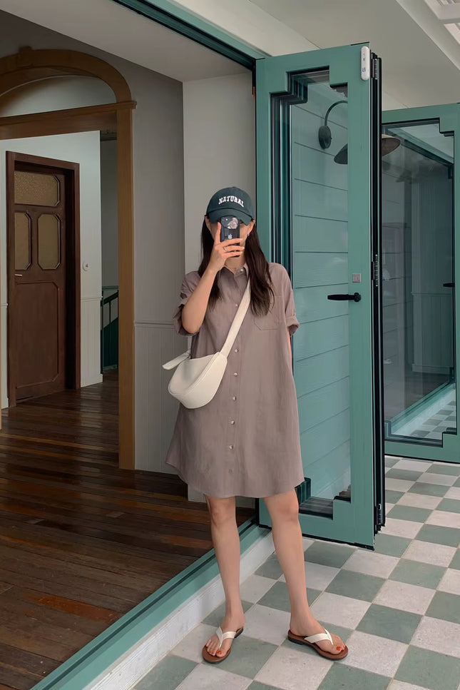 Effortless Loose Fit Shirt Dress