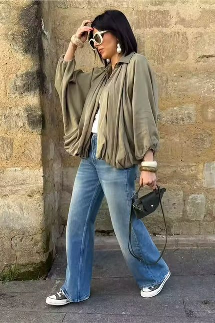 Oversized Pleated Jacket