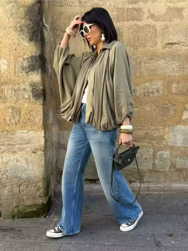 Oversized Pleated Jacket
