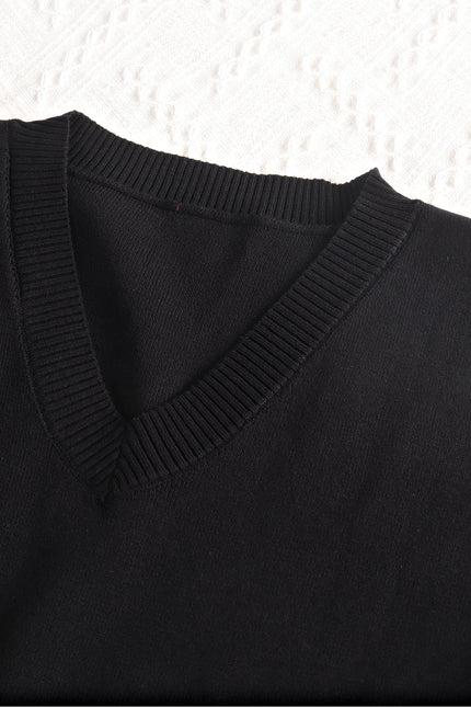Two-Piece Knitted T-Shirt & Wide-Leg Pants Set