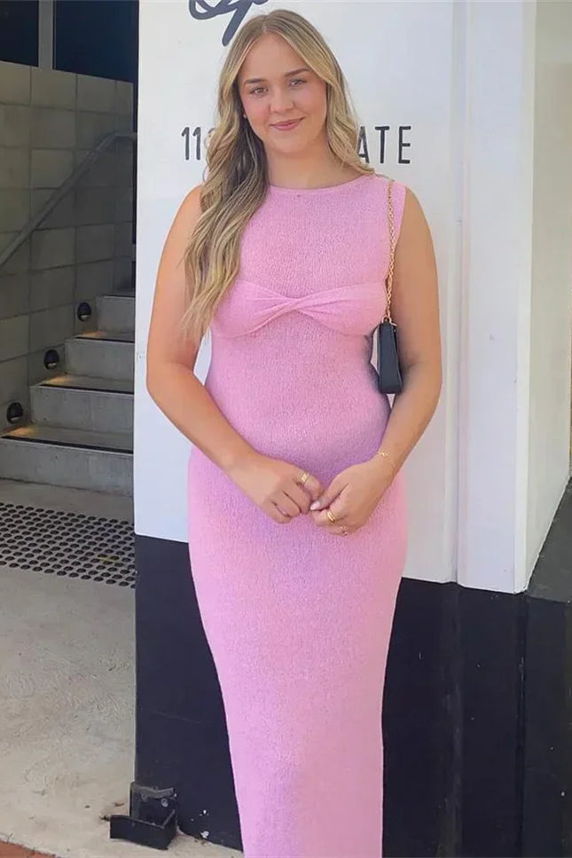 Sleeveless Knit Maxi Dress