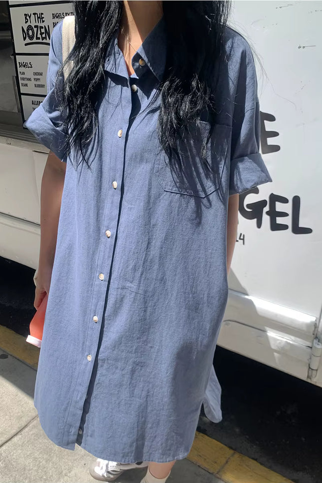 Effortless Loose Fit Shirt Dress