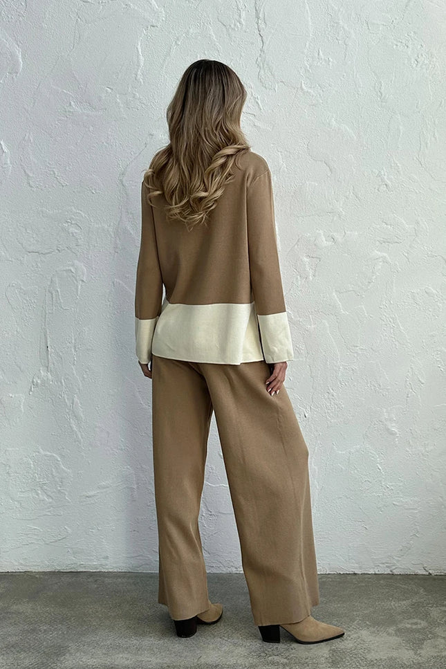 Elegant Knitted Two-Piece Set - One Size (S-L)