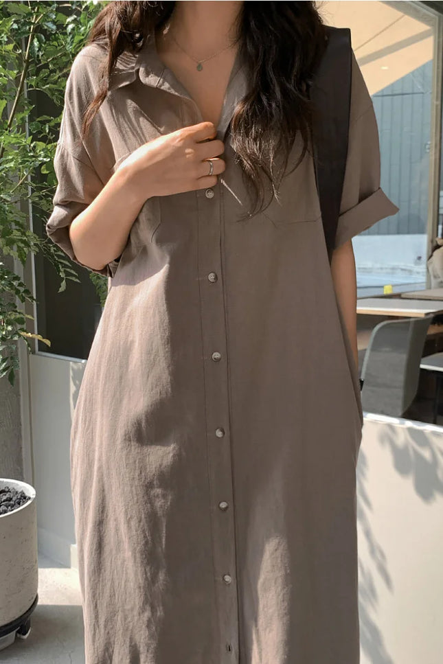 Effortless Loose Fit Shirt Dress