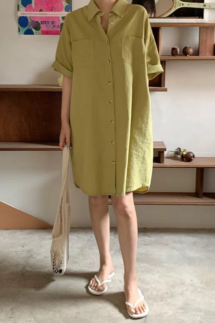 Effortless Loose Fit Shirt Dress