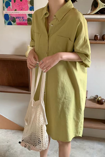 Effortless Loose Fit Shirt Dress