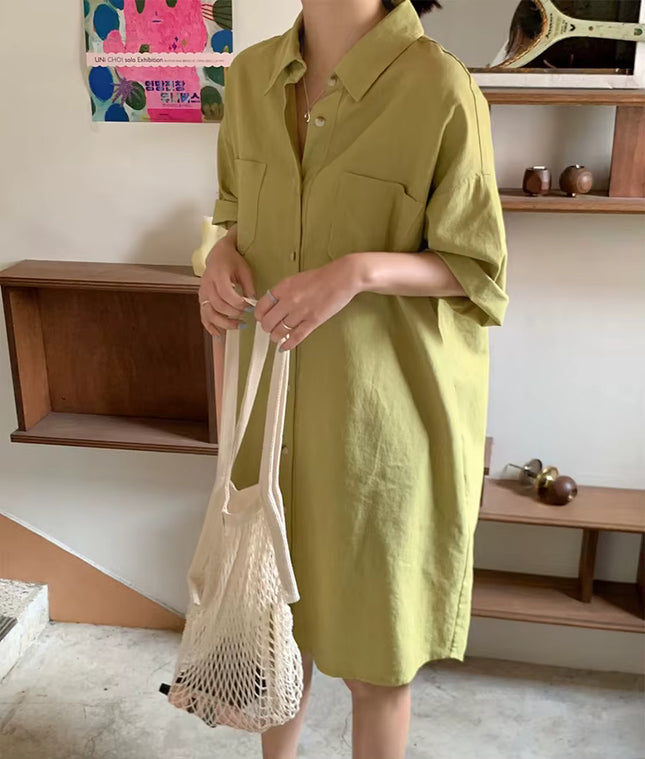 Effortless Loose Fit Shirt Dress