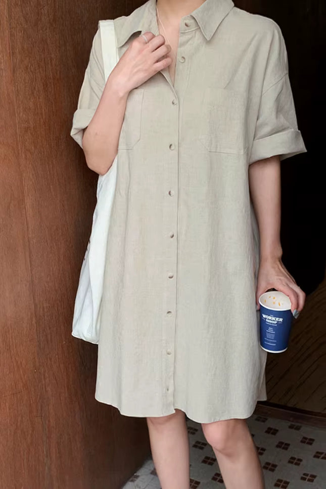 Effortless Loose Fit Shirt Dress